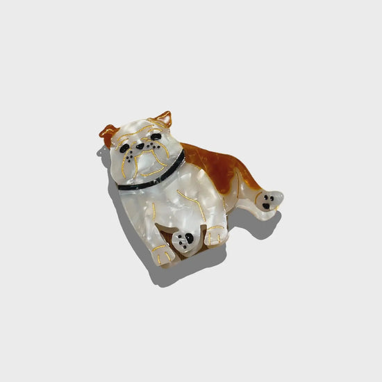 English Bulldog Dog Breed Claw Hair Clip - Precious Sparkle