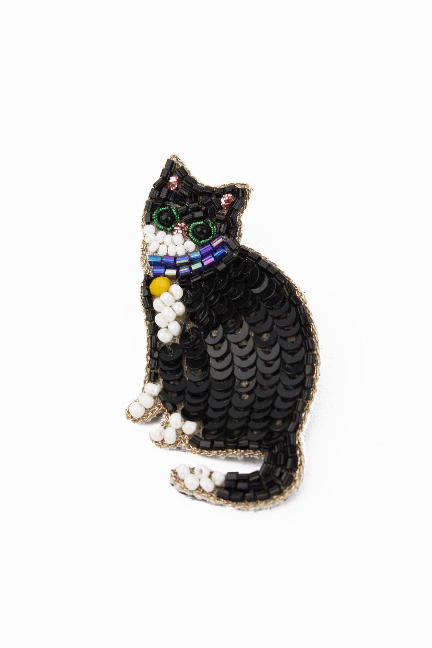My Doris Black & White Cat Brooch