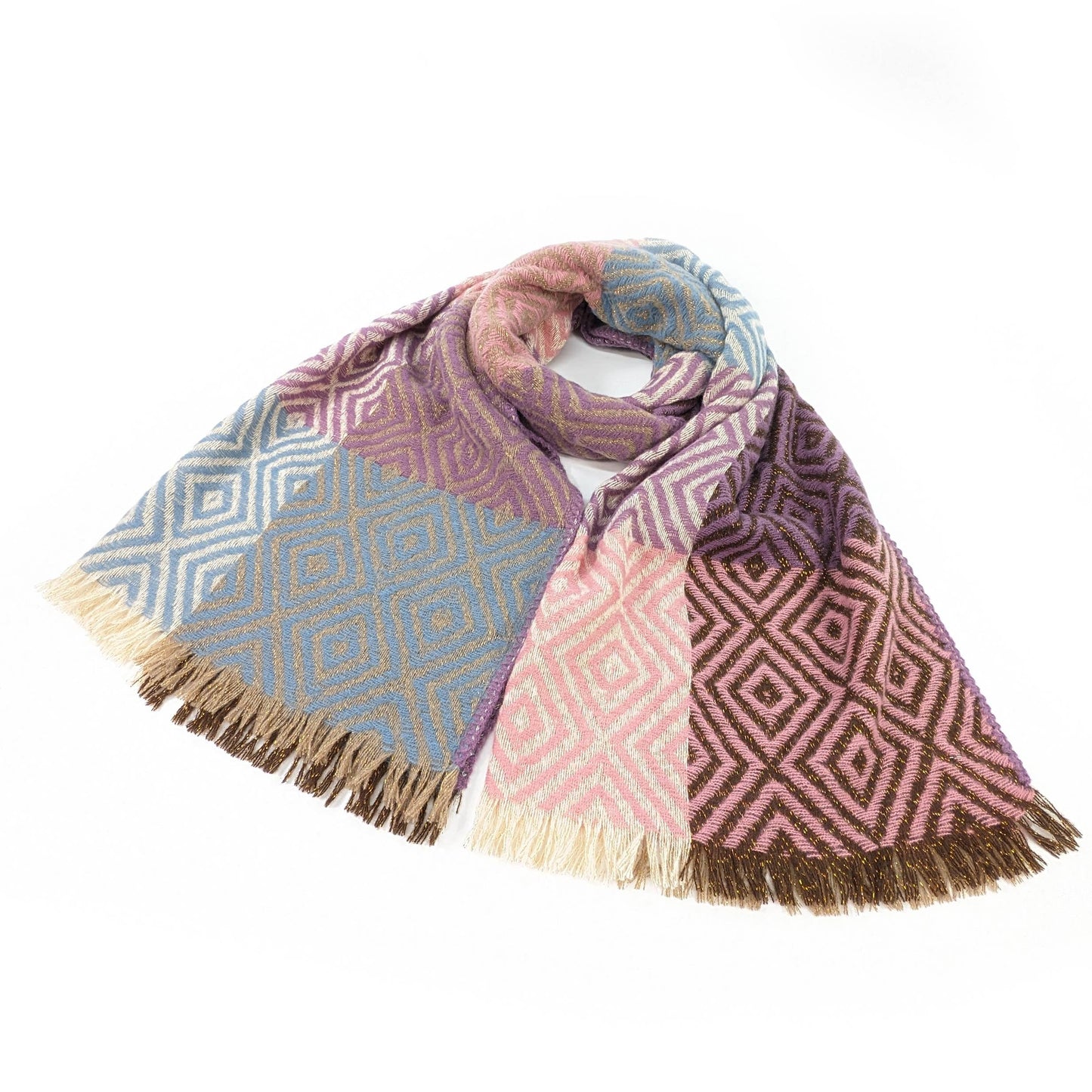 Nevsha Sparkling Diamonds Blanket Scarf Pink/Purple - Precious Sparkle