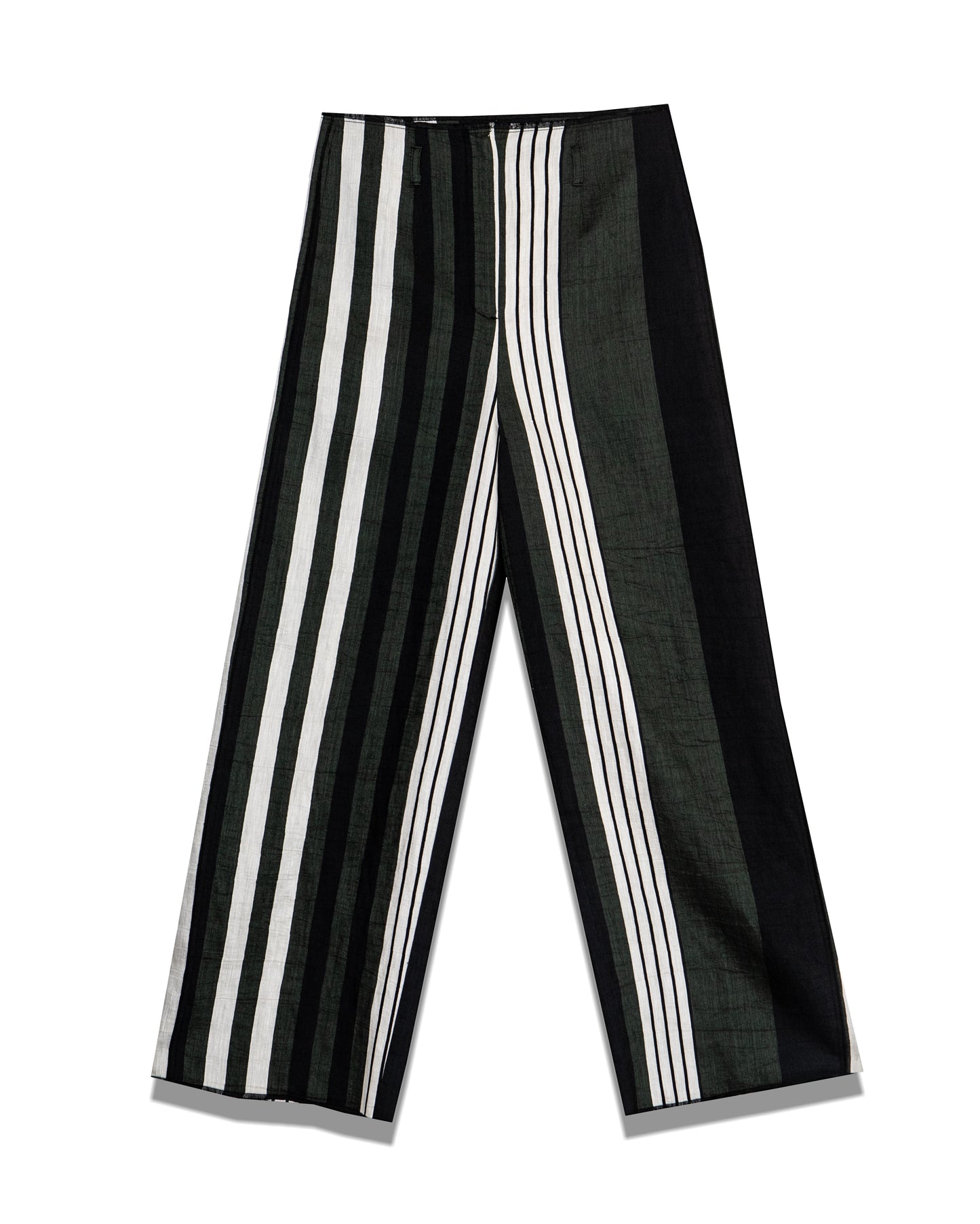 Milla Cropped Striped Linen-Blend Trousers