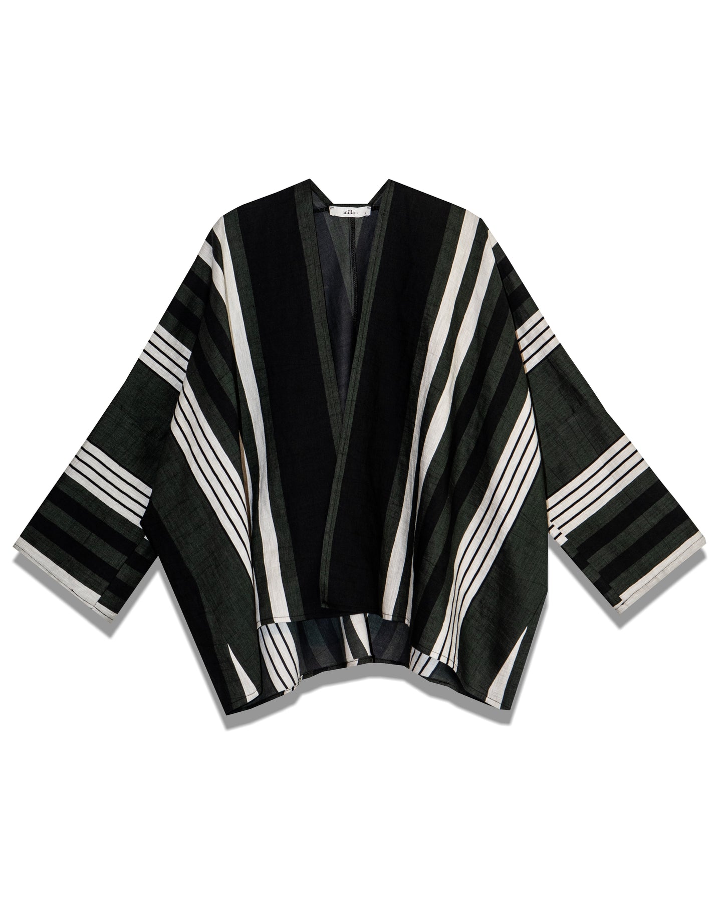Milla Striped Linen-Blend Kimono