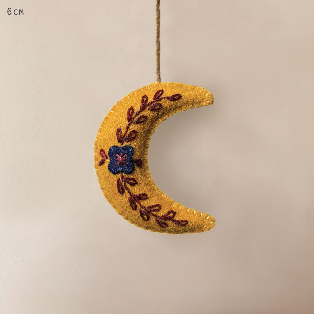 East of India Folk art hanging decoration-Moon