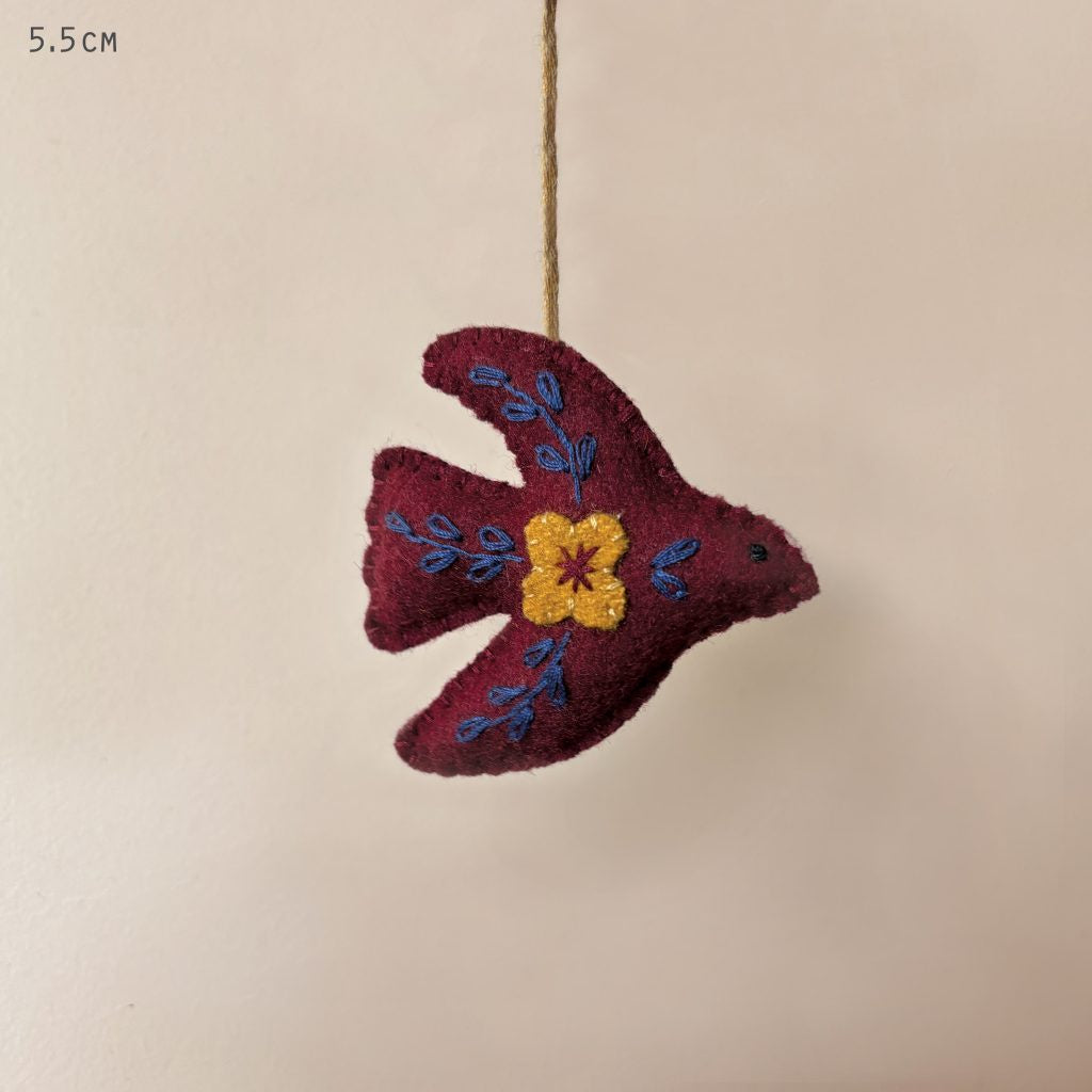 East of India Folk art hanging decoration-Small dove