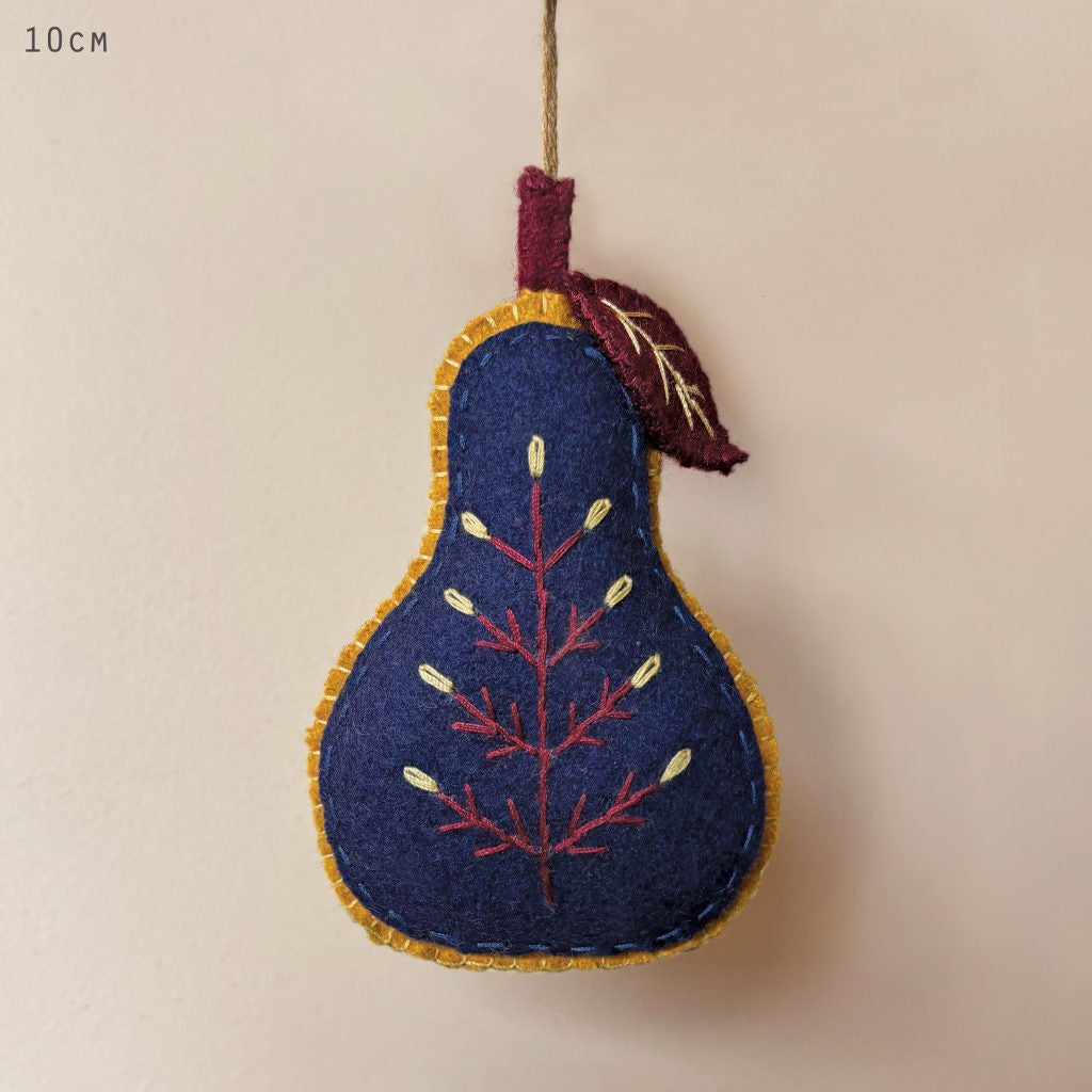 East of India Folk art hanging decoration-Large pear