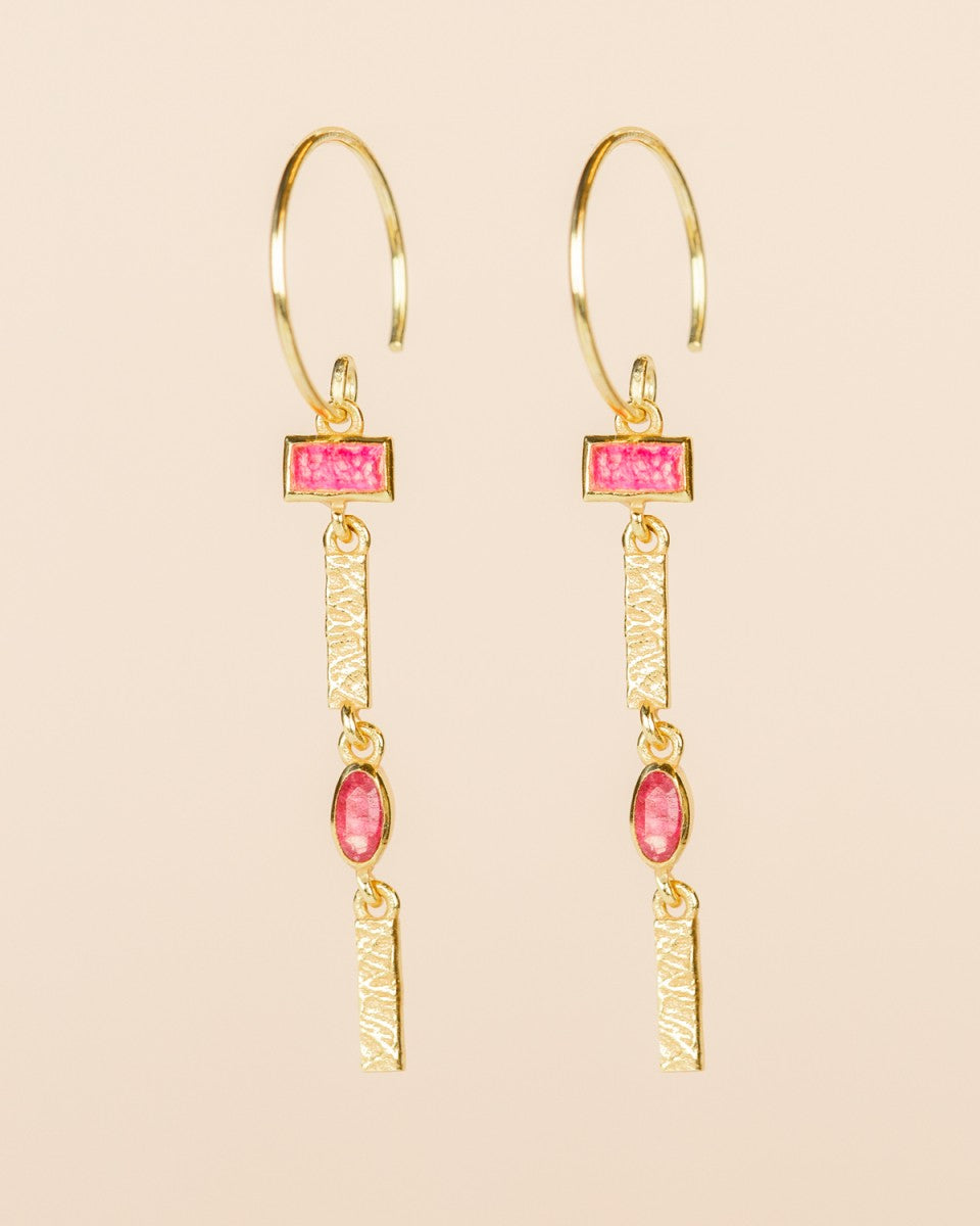muja juma Samah Ruby Earrings - Precious Sparkle