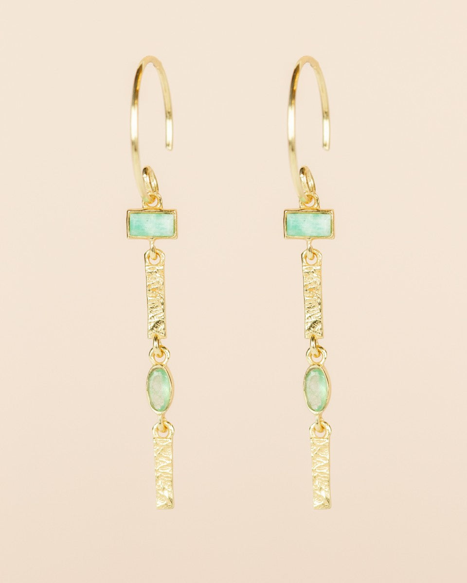 muja juma Samah Amazonite Earrings - Precious Sparkle