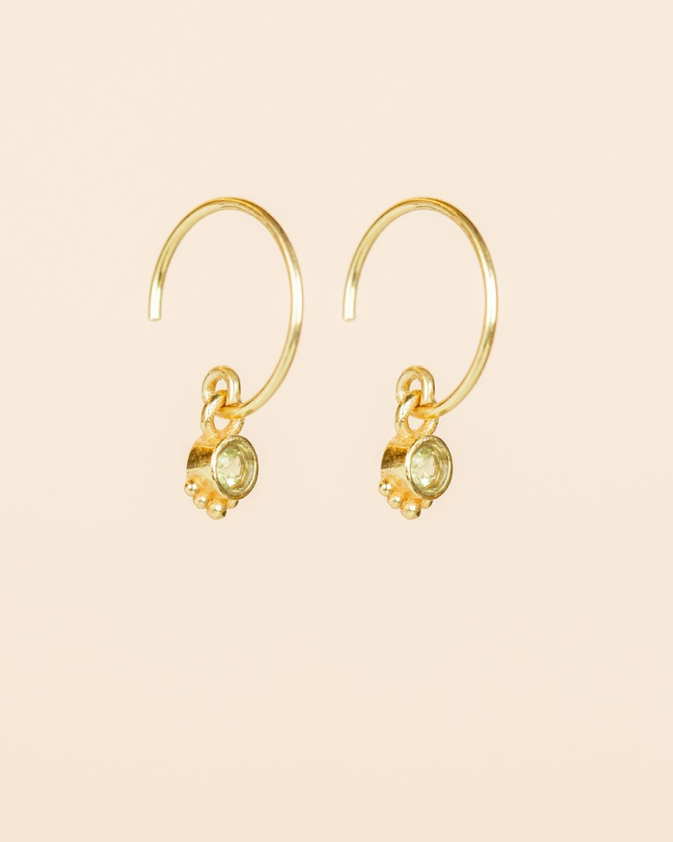 muja juma Lamah  Earrings Peridot - Precious Sparkle
