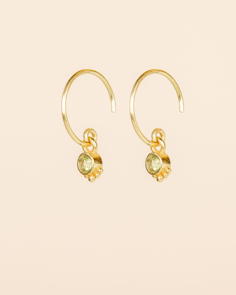 muja juma Lamah  Earrings Peridot - Precious Sparkle