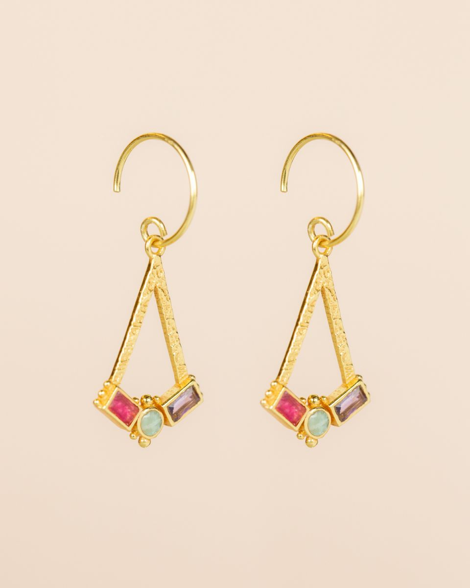 muja juma Mouna Ruby Earrings - Precious Sparkle