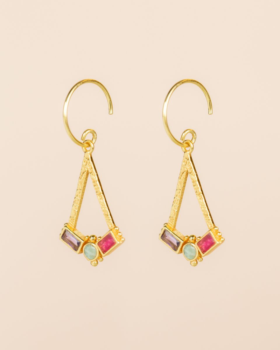 muja juma Mouna Ruby Earrings - Precious Sparkle