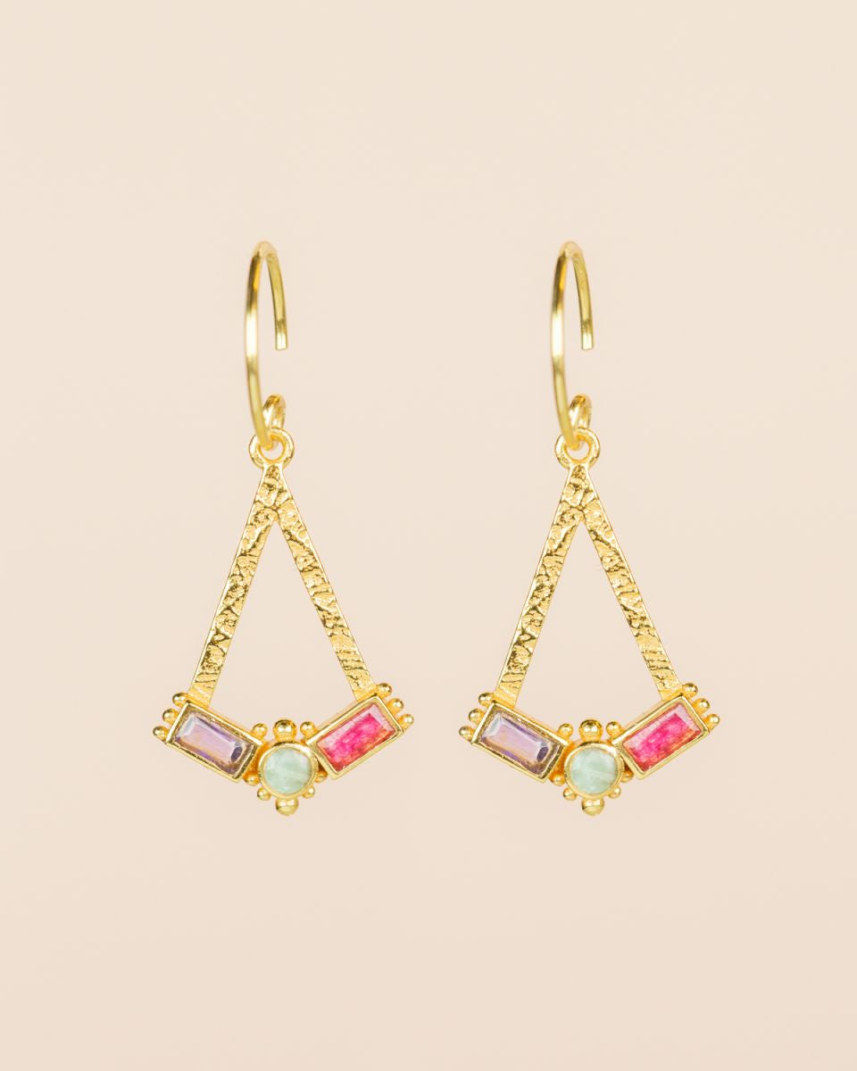 muja juma Mouna Ruby Earrings - Precious Sparkle