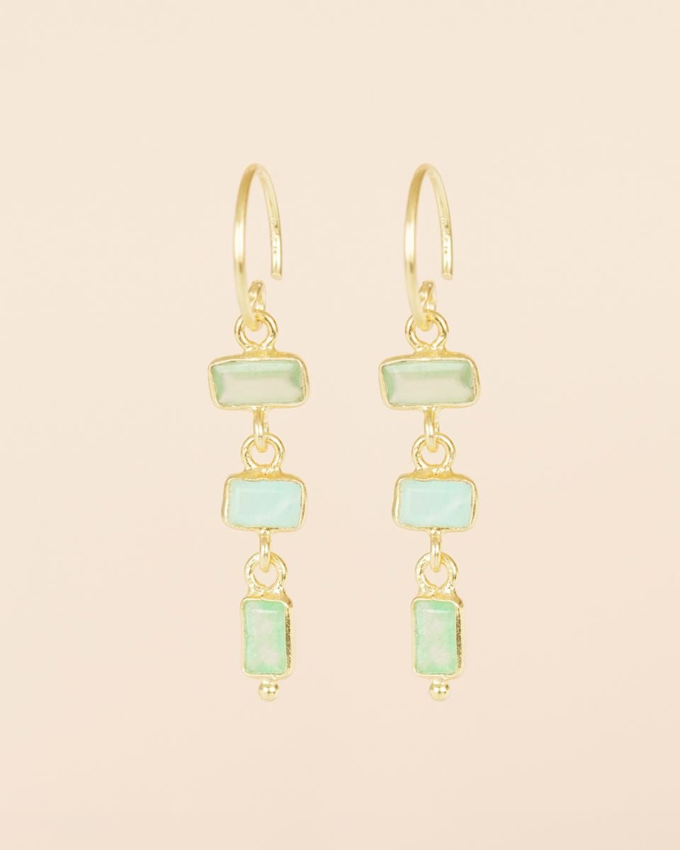 muja juma Lina Aventurine Earrings - Precious Sparkle