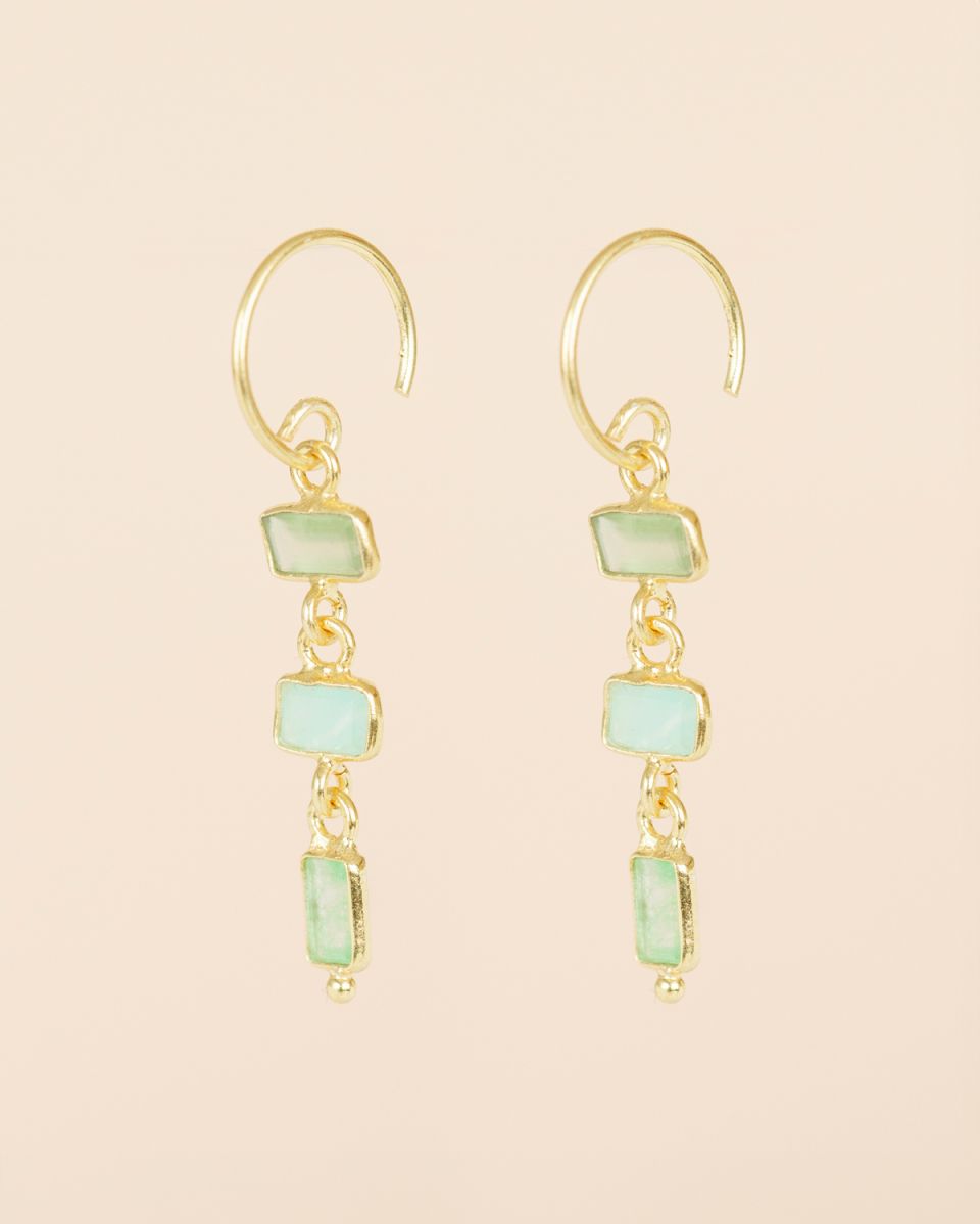 muja juma Lina Aventurine Earrings - Precious Sparkle