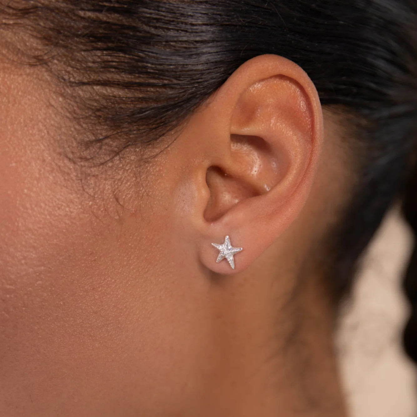 Vurchoo Studs of Hope Starfish Earrings Silver - Precious Sparkle
