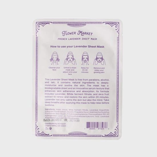 123 Farm Default French Lavender Face Sheet Mask