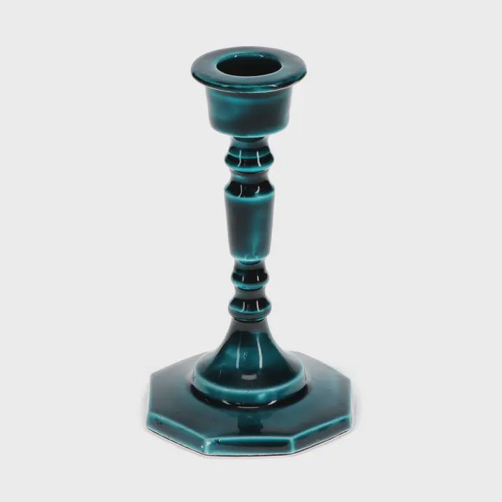Rex Enamel Candlestick Blue 13cm - Precious Sparkle