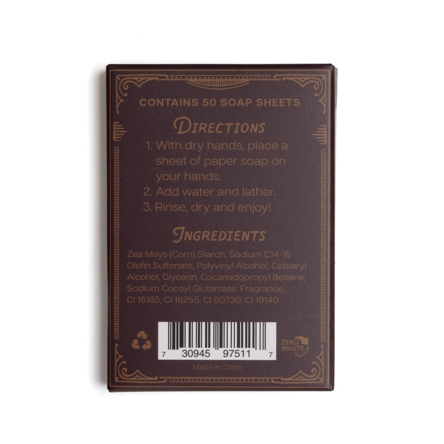 Spiced Chai Paper Soap 50 sheets - Precious Sparkle