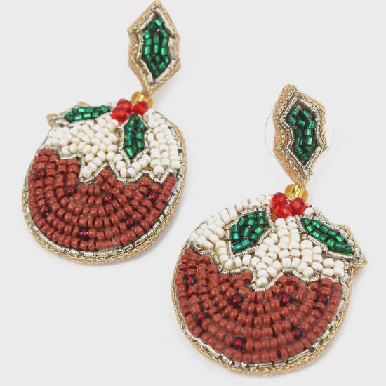 My Doris Xmas Pudding Earrings - Precious Sparkle