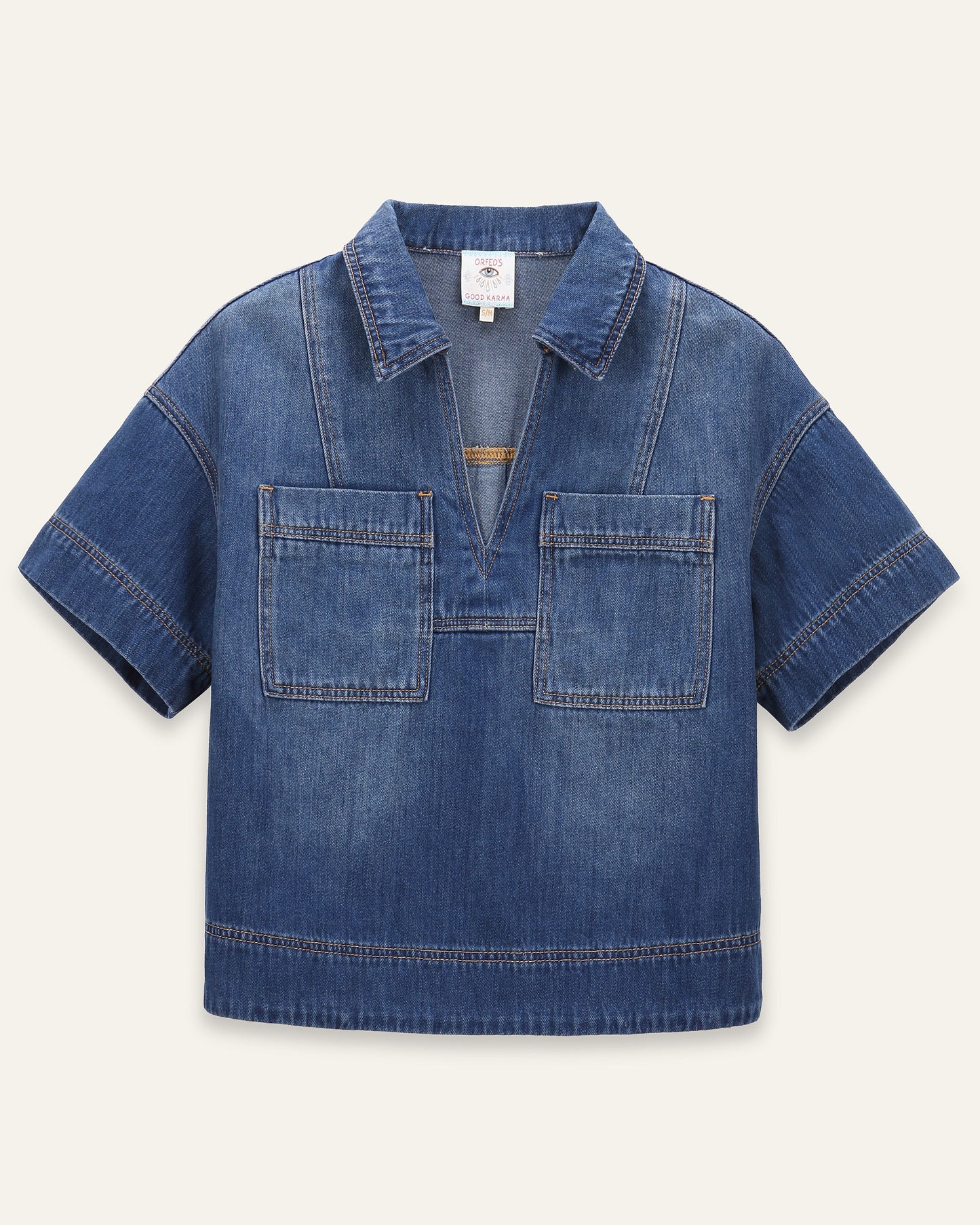 Orfeo Lyne Blouse Denim Blue - Precious Sparkle