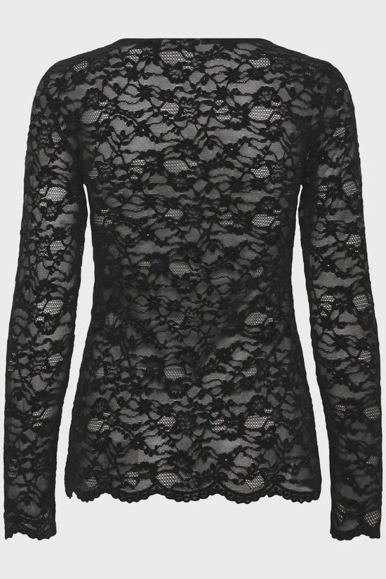 Fransa Frvelora Lace Tee Black - Precious Sparkle