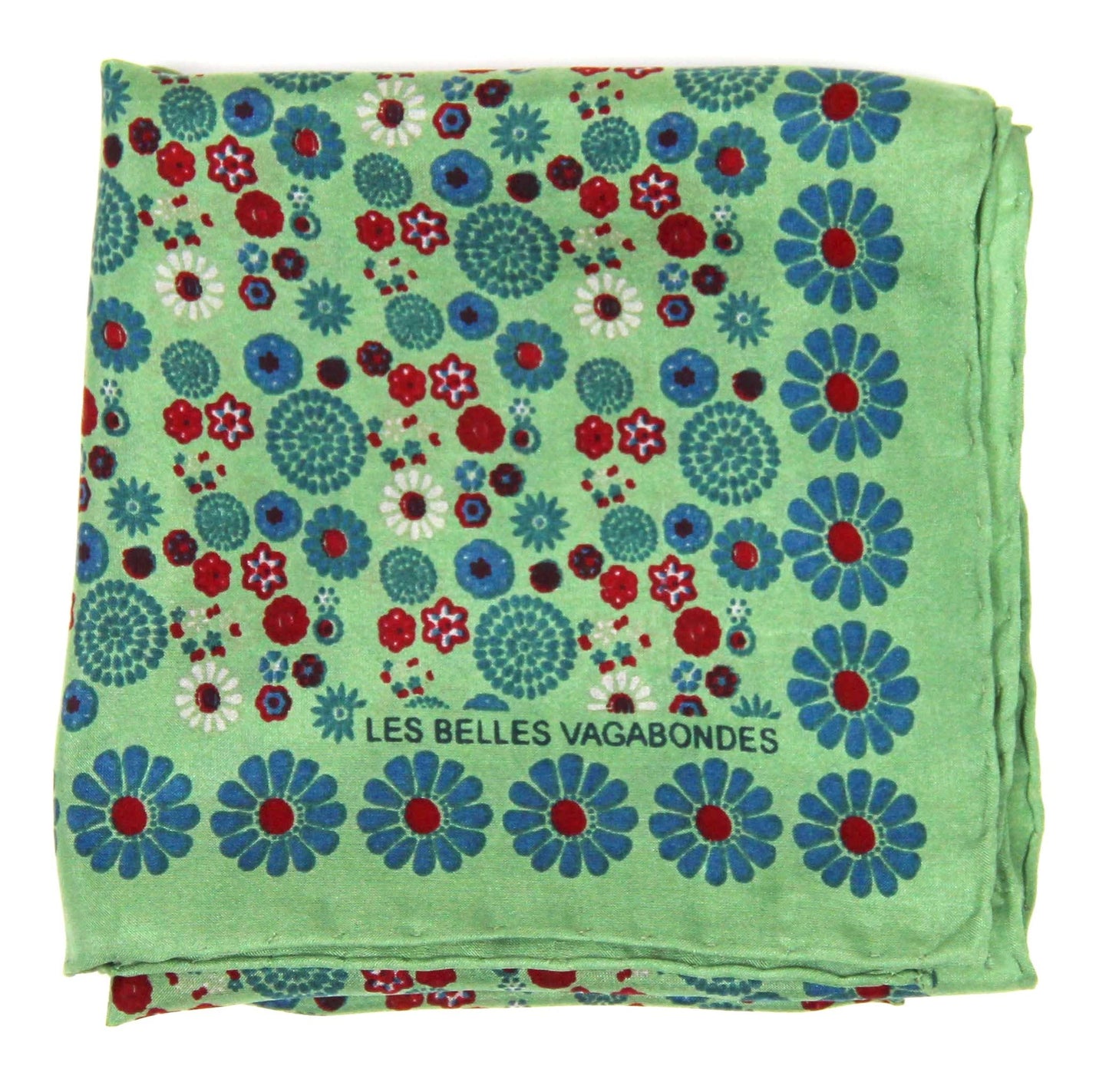 Les Belles Vagabondes Mini Hanami Persimmon Silk Scarf