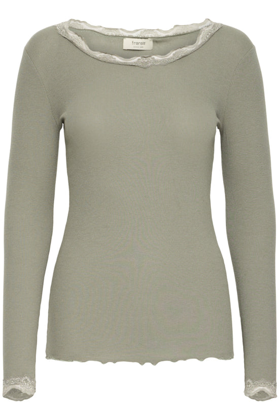 Fransa Frhizamond Tee Dusty Olive - Precious Sparkle