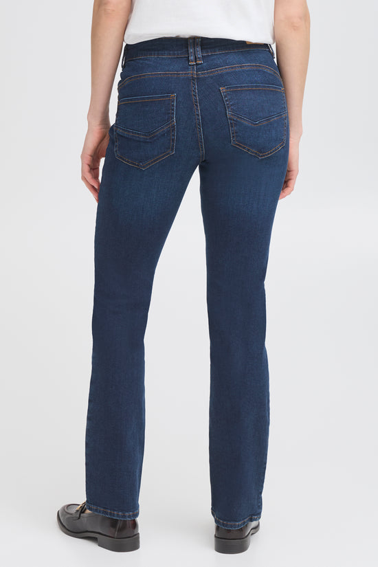 Fransa Frover Tessa Dark Blue Denim Jeans - Precious Sparkle