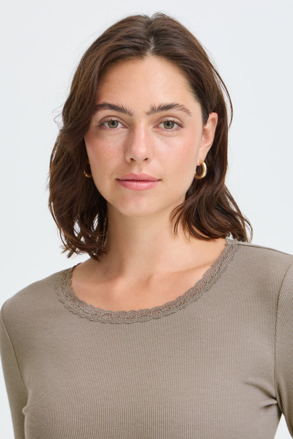 Fransa Frhizamond Tee Driftwood - Precious Sparkle