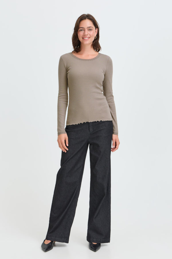Fransa Frhizamond Tee Driftwood - Precious Sparkle