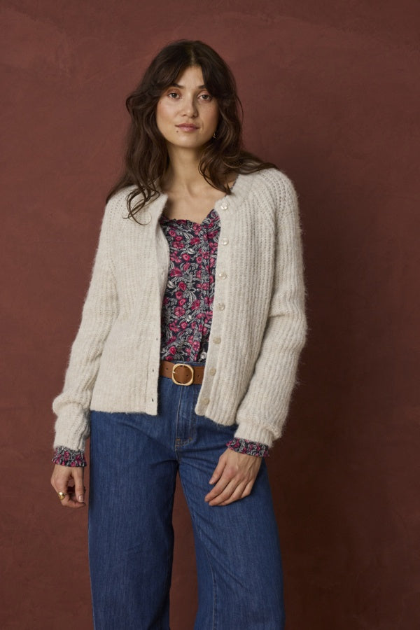 Fransa FrCharleen Cardigan Oatmeal