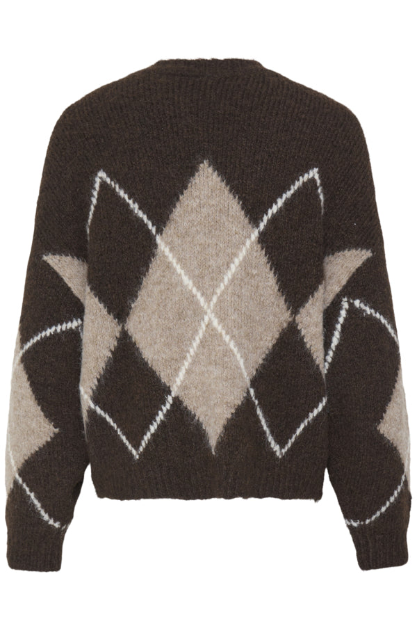 Fransa FrCharleen Cardigan Hot Fudge Check