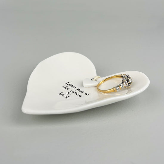 East of India Ring Dish Love You to the Moon & Back - Precious Sparkle