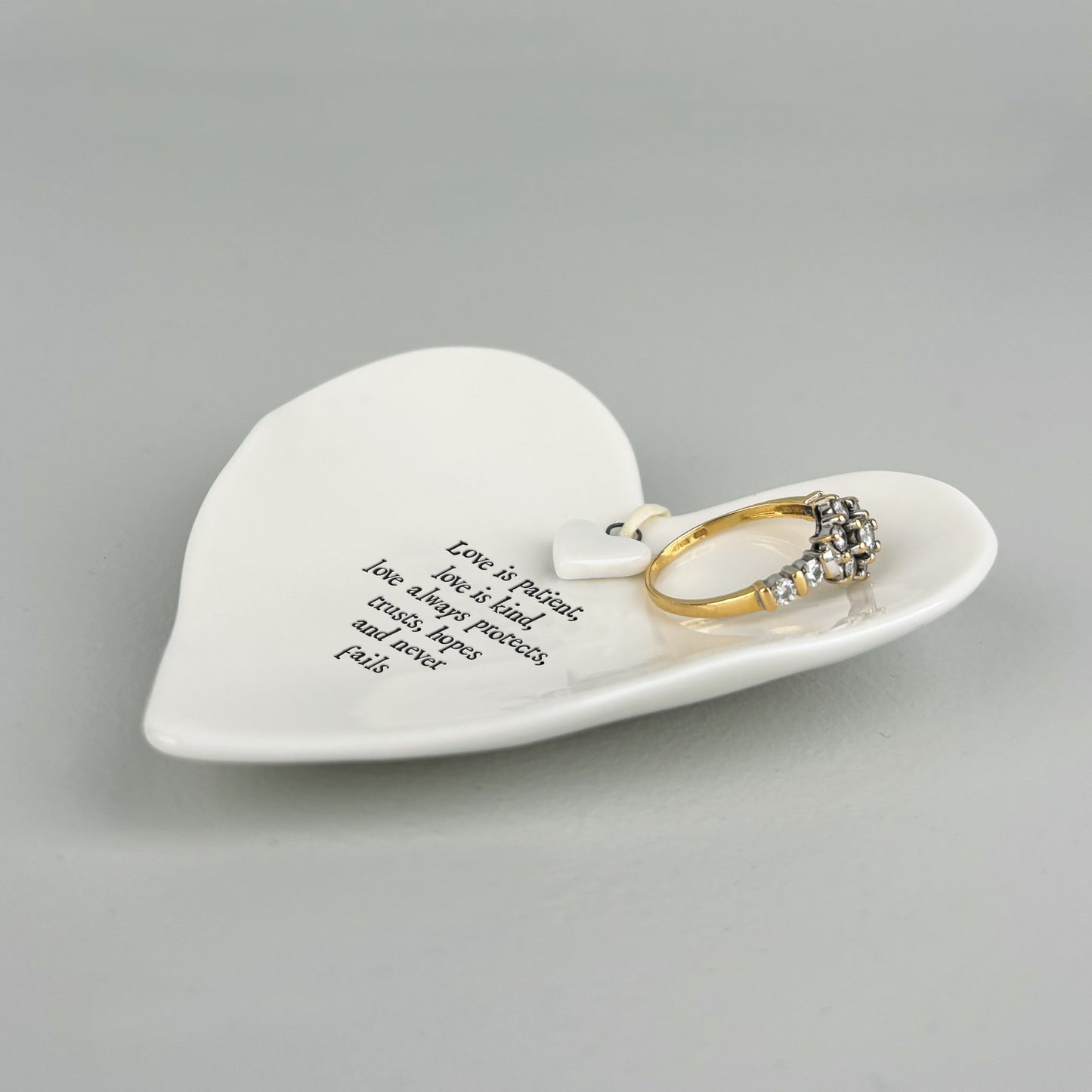 East of India Ring Dish Love is Patient