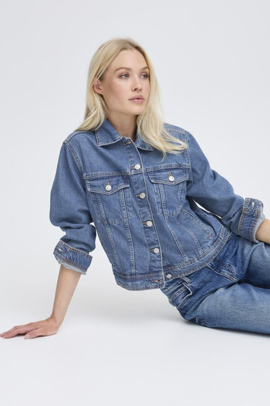b.young Bykerina Denim Jacket - Precious Sparkle