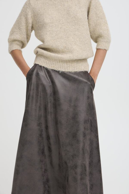 b.young Bydimion Vegan Leather Maxi Skirt - Precious Sparkle