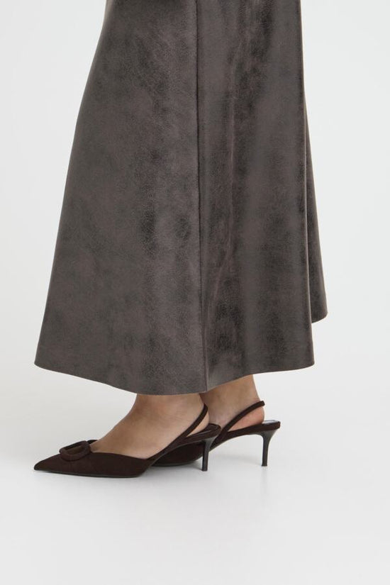 b.young Bydimion Vegan Leather Maxi Skirt - Precious Sparkle