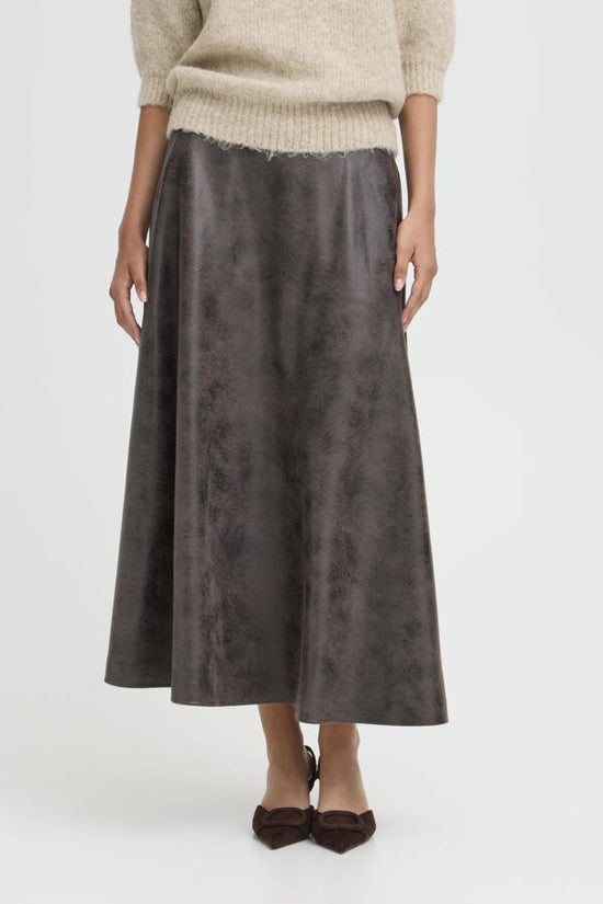 b.young Bydimion Vegan Leather Maxi Skirt - Precious Sparkle
