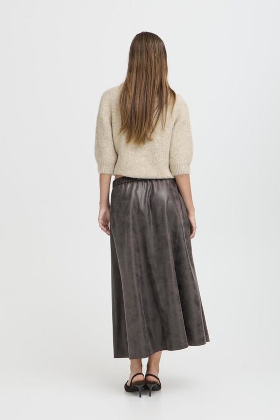 b.young Bydimion Vegan Leather Maxi Skirt - Precious Sparkle