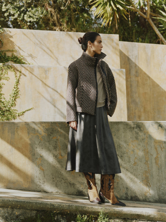 b.young Bydimion Vegan Leather Maxi Skirt - Precious Sparkle