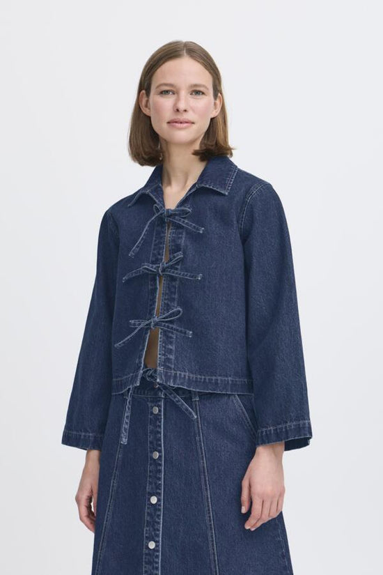 b.young Bylukan Shirt Dark Denim Blue - Precious Sparkle