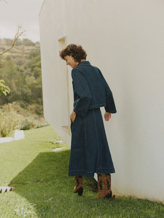 b.young Bylukan Shirt Dark Denim Blue - Precious Sparkle