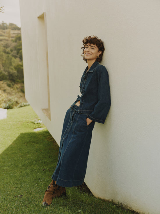 b.young Bylukan Shirt Dark Denim Blue - Precious Sparkle