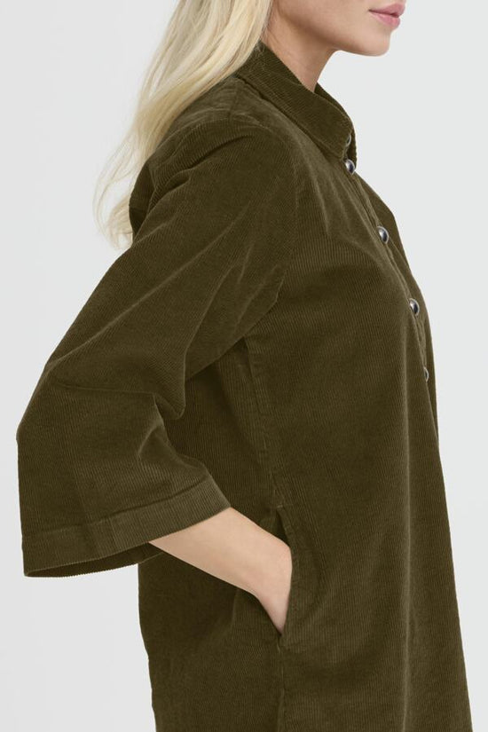 b.young Bydasik Corduroy Dress Olive - Precious Sparkle