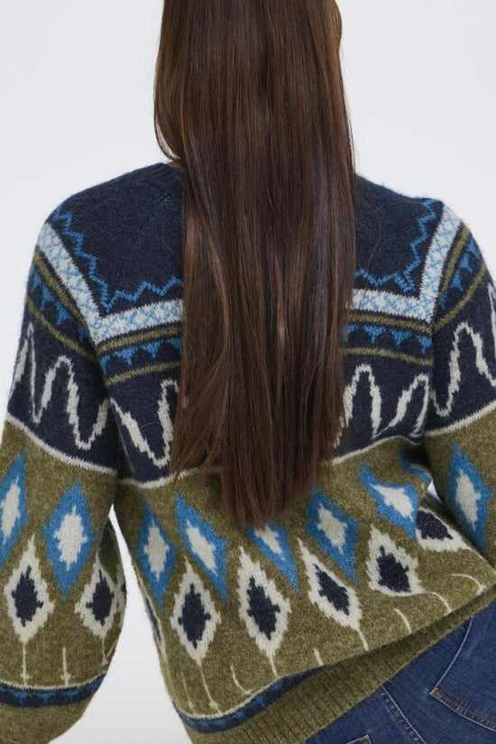 b.young Bynafta Jacquard Jumper Navy Blazer - Precious Sparkle