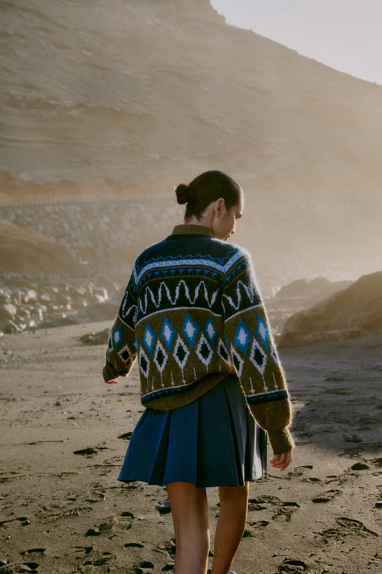 b.young Bynafta Jacquard Jumper Navy Blazer - Precious Sparkle