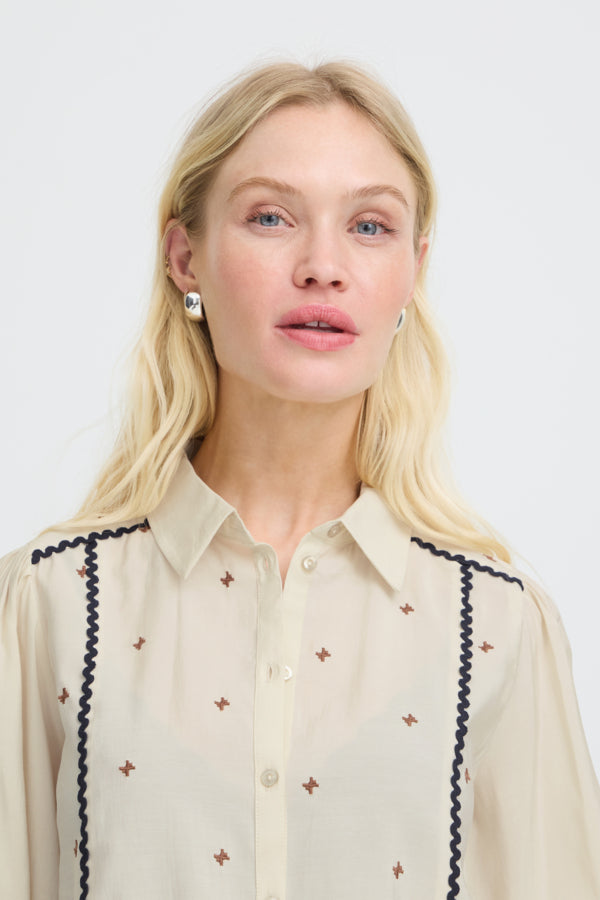 b.young Byirisa Shirt Birch - Precious Sparkle