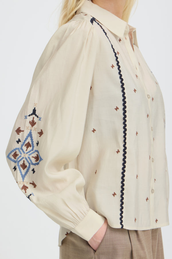 b.young Byirisa Shirt Birch - Precious Sparkle