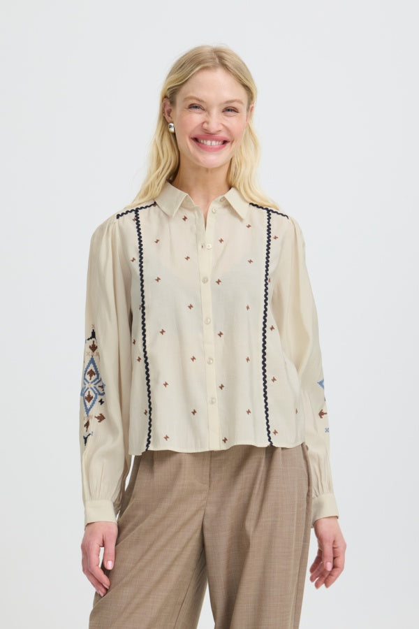 b.young Byirisa Shirt Birch - Precious Sparkle