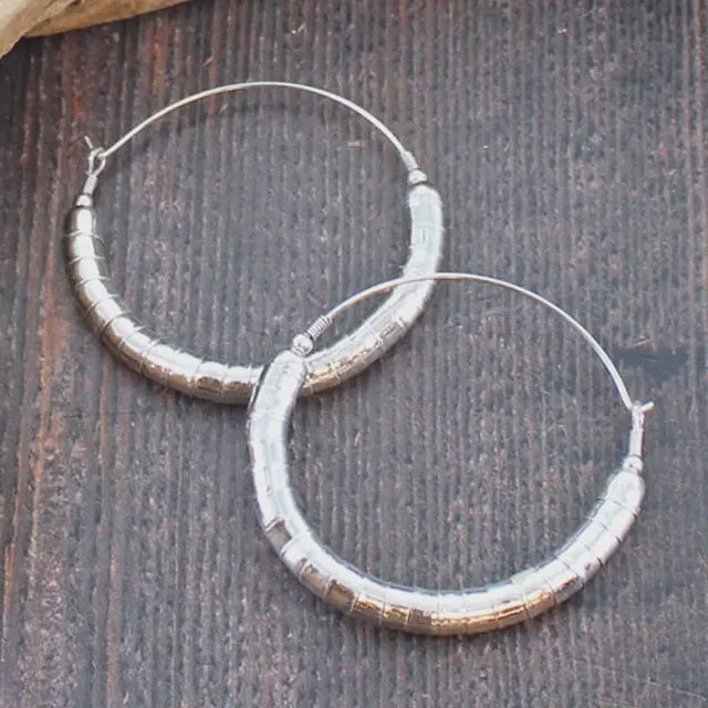 Suzie Blue Snake Hoop Earrings