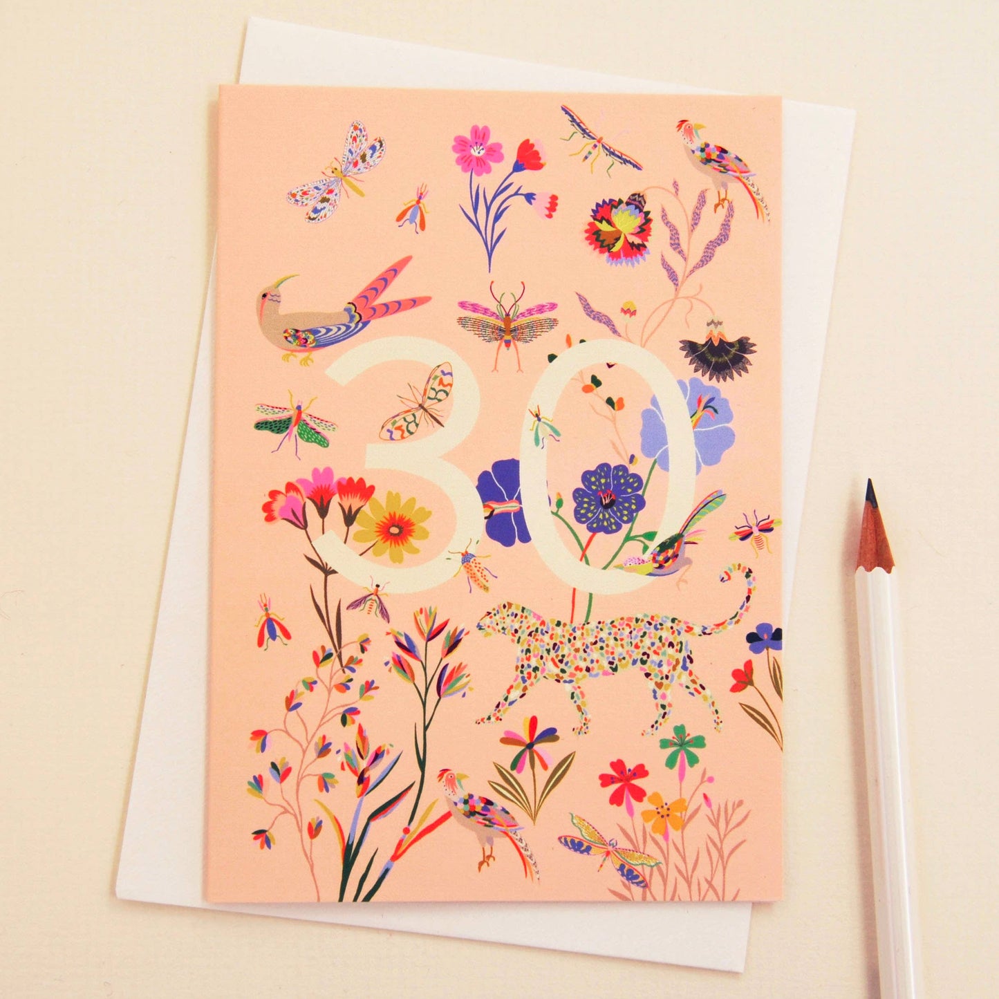 30th Birthday Number Greetings Card